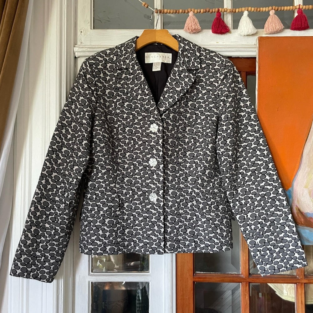 Vintage 90s Silk Blend Blazer Jacket